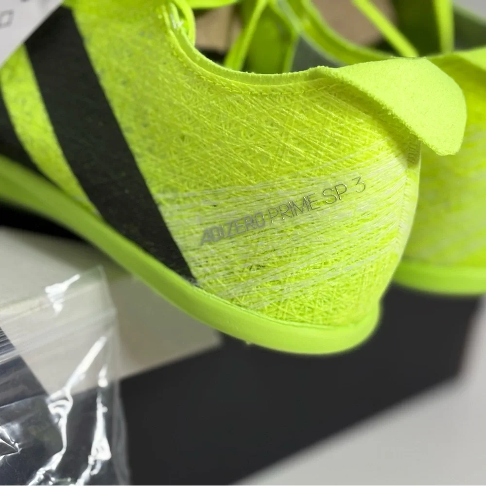 Adidas Adizero Prime SP 3 Strung Track Field Spikes Running Sprint Shoes neon